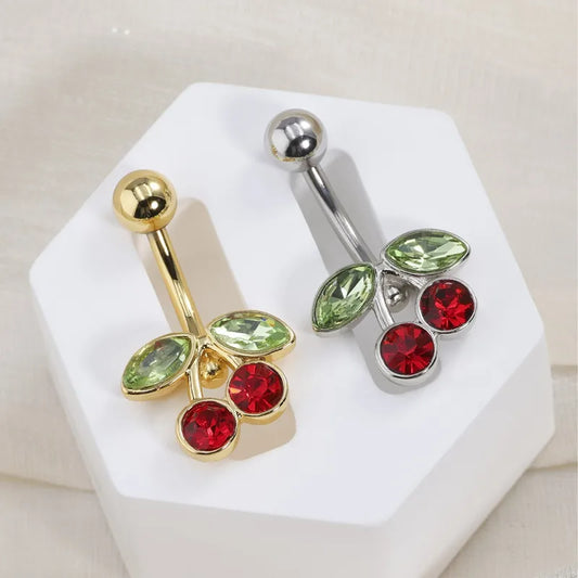 Cherry Gem Belly Ring