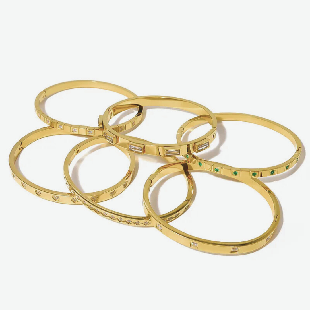 Celestial Stack Gold Bangles