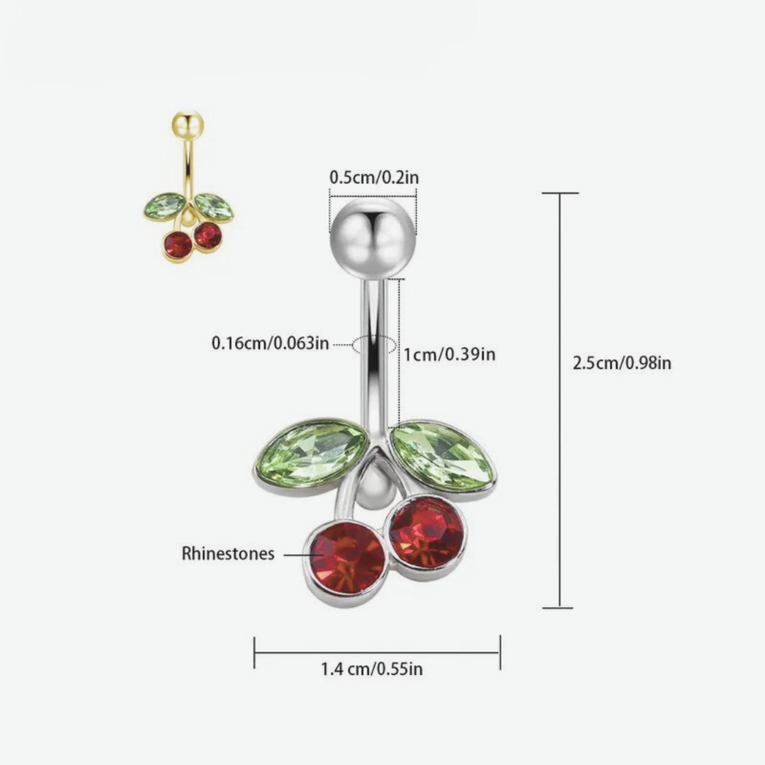 Cherry Gem Belly Ring