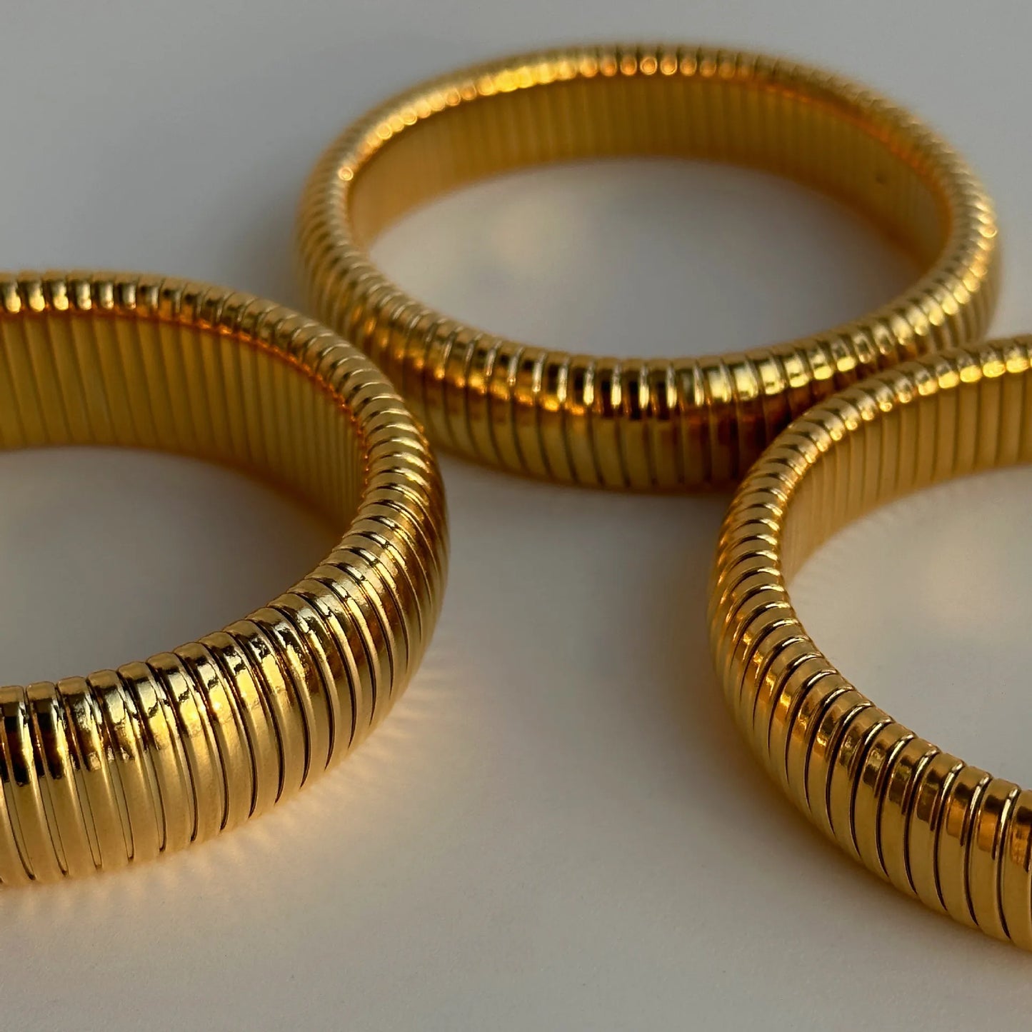 Expandable 18K Gold Plated Boho Bangle Bracelet