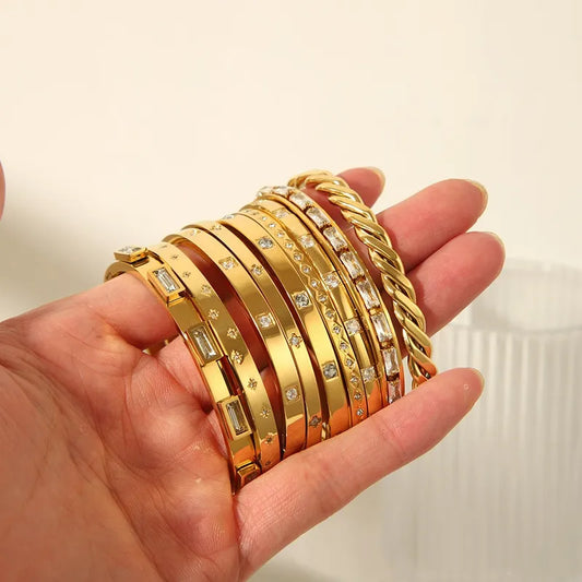 Celestial Stack Gold Bangles