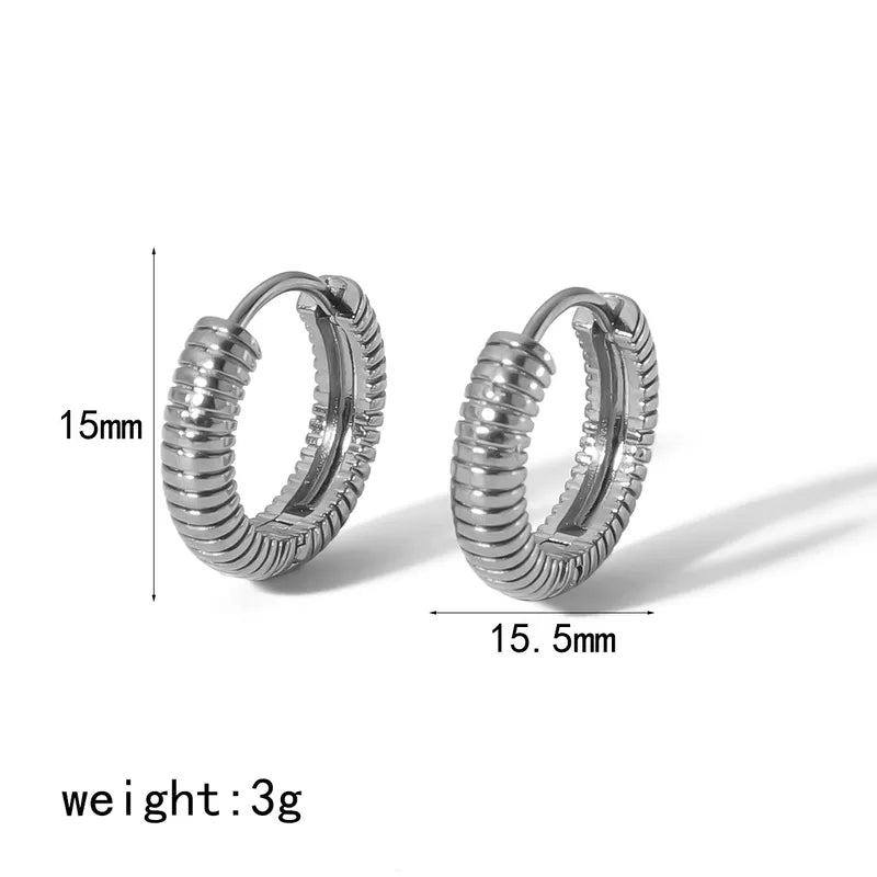 Classic Gold Huggie Hoop Earrings 18K gold plating