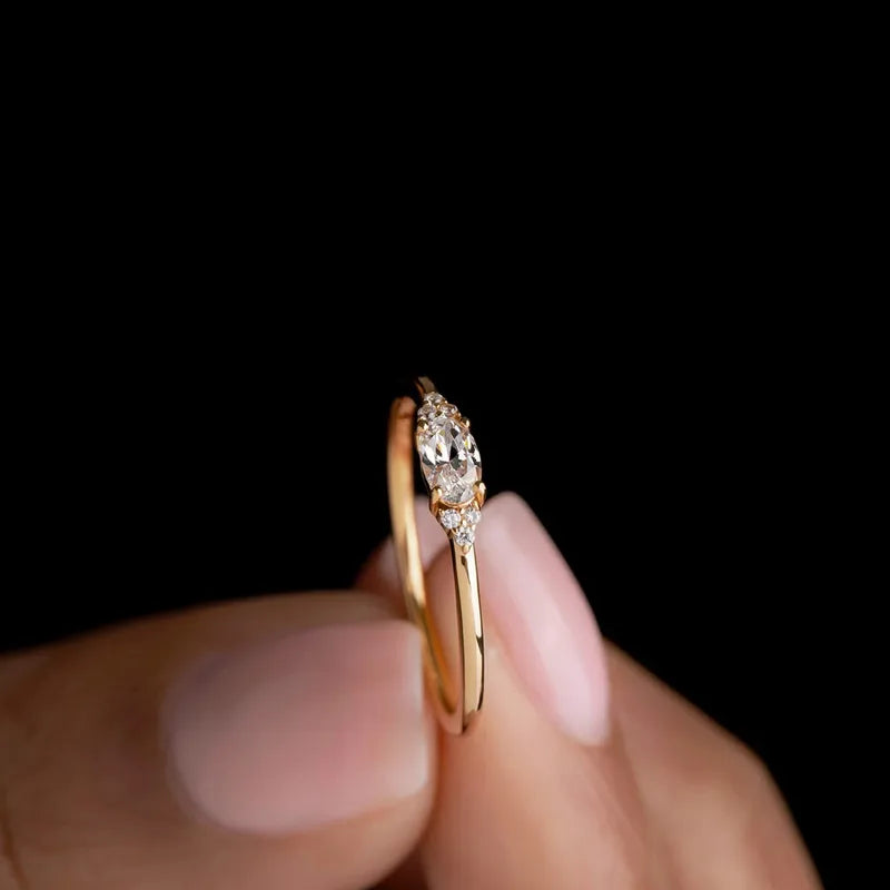 Oval Blue Gemstone Ring