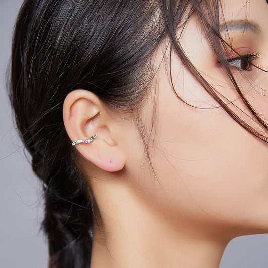 Luminous Wave Ear Cuff