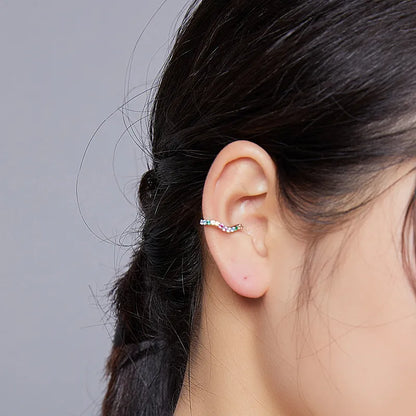 Luminous Wave Ear Cuff