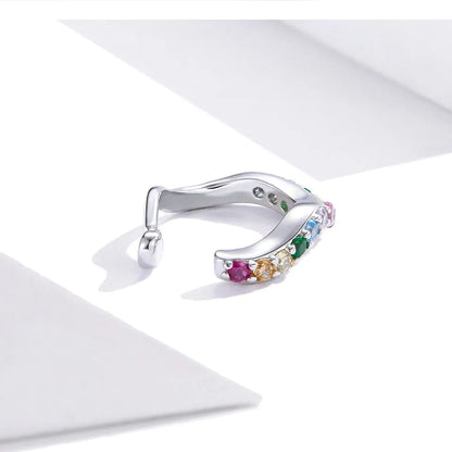 Luminous Wave Ear Cuff