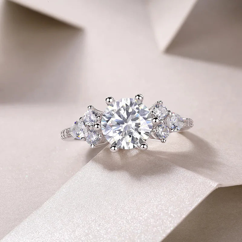 Triple Cluster Diamond Ring