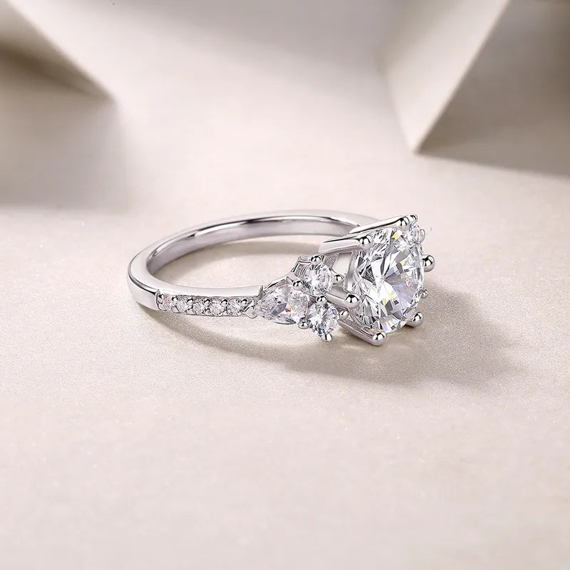 Triple Cluster Diamond Ring