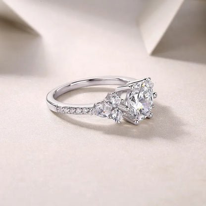 Triple Cluster Diamond Ring
