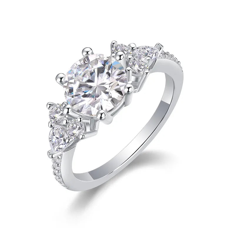 Triple Cluster Diamond Ring
