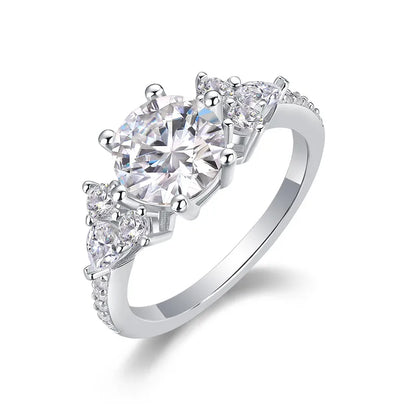 Triple Cluster Diamond Ring