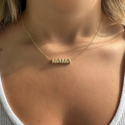 Letterlight Bubble Letter Name Necklace
