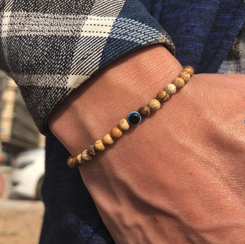 Third Eye Agate Natural Stone Beaded Bracelet
