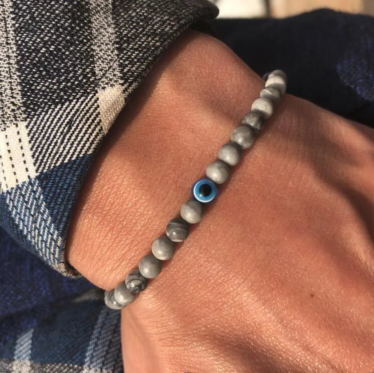 Third Eye Agate Natural Stone Beaded Bracelet