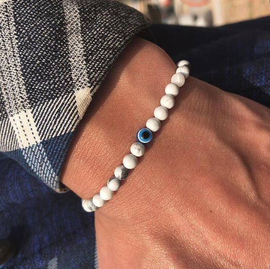 Third Eye Agate Natural Stone Beaded Bracelet