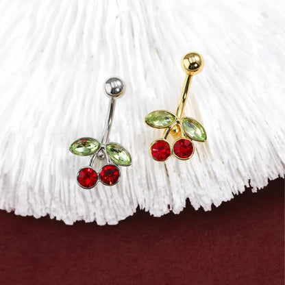 Cherry Gem Belly Ring