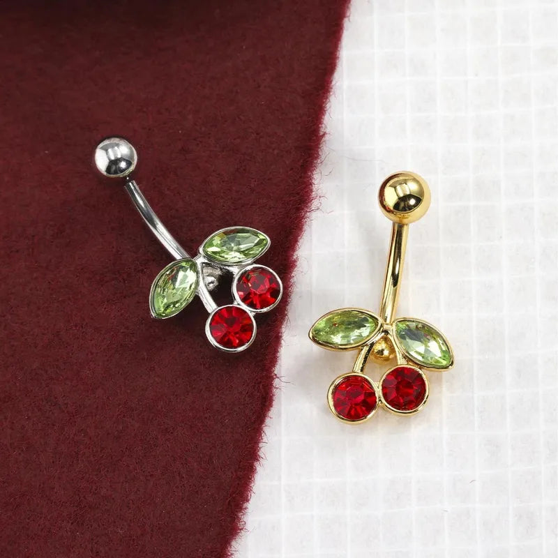 Cherry Gem Belly Ring