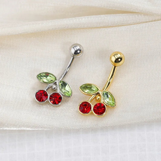 Cherry Gem Belly Ring