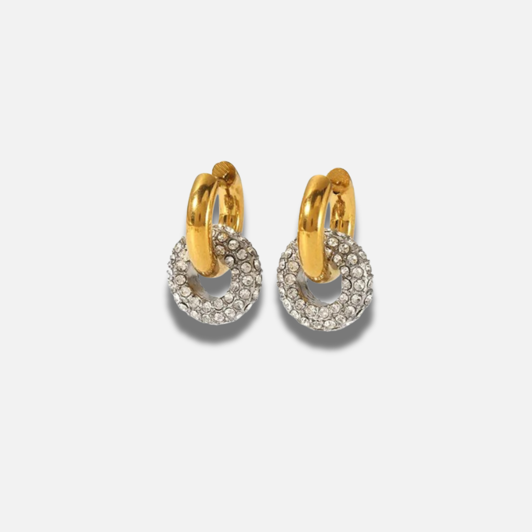 Dainty Retro Looped Circle Drop Earrings