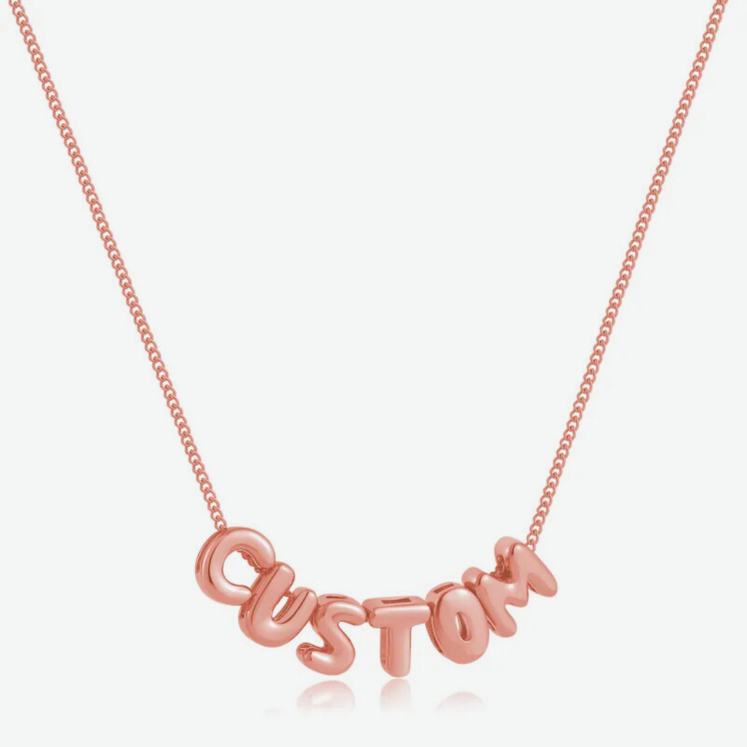 Letterlight Bubble Letter Name Necklace
