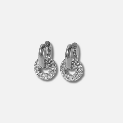 Dainty Retro Looped Circle Drop Earrings