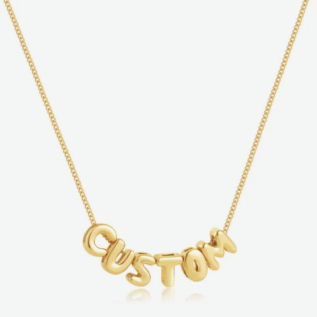Letterlight Bubble Letter Name Necklace