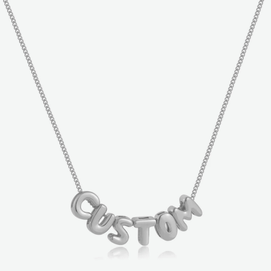 Letterlight Bubble Letter Name Necklace