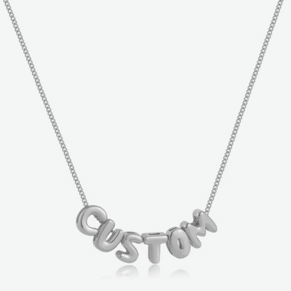Letterlight Bubble Letter Name Necklace