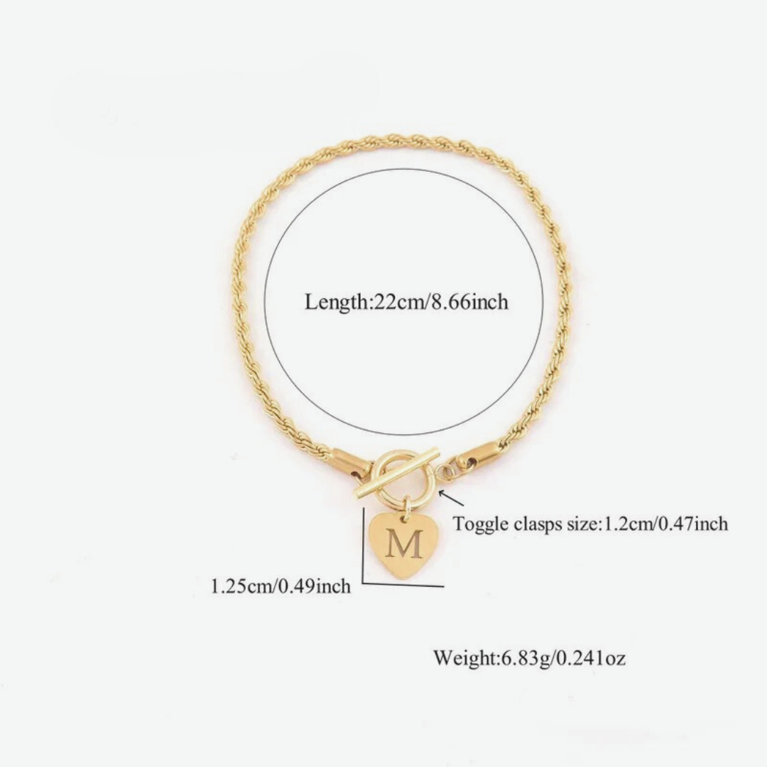 Custom Intial Rope Chain Anklet