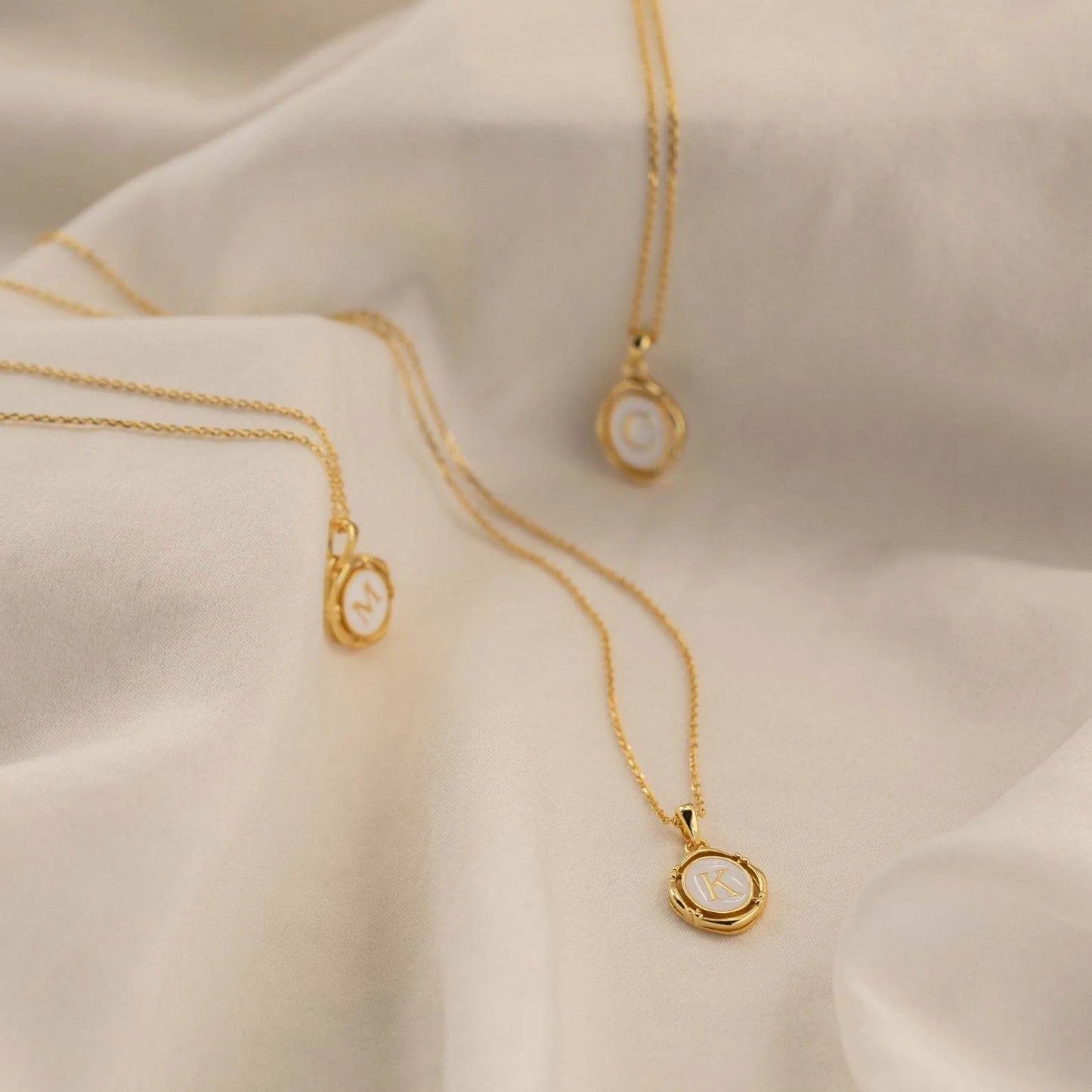 Vintage Initial Pendant Necklace