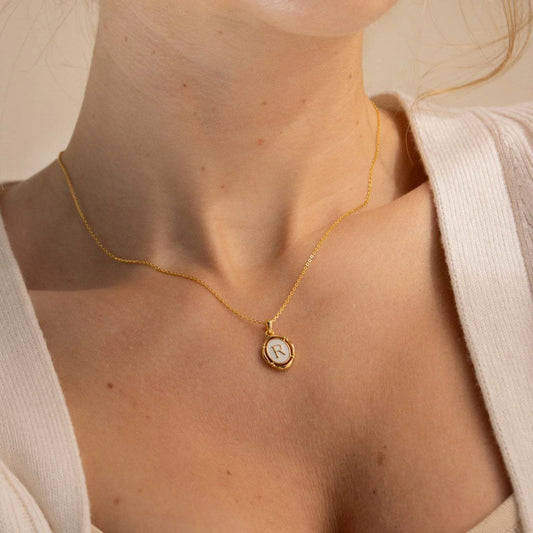 Vintage Initial Pendant Necklace