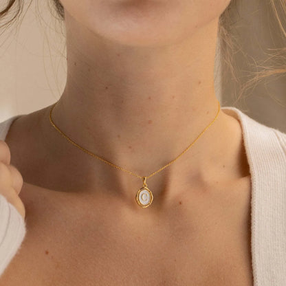 Vintage Initial Pendant Necklace