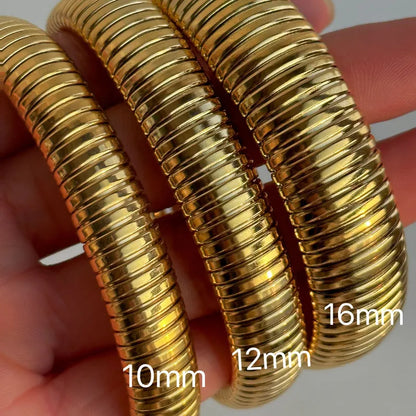 Expandable 18K Gold Plated Boho Bangle Bracelet