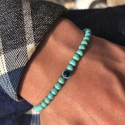 Third Eye Agate Natural Stone Beaded Bracelet