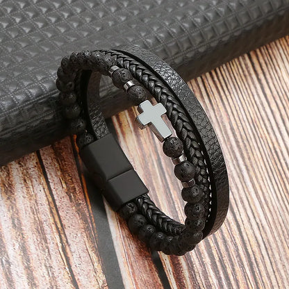 Cross Beaded Bracelet