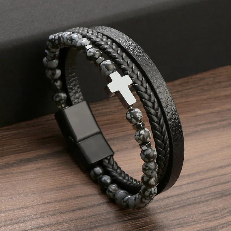 Cross Beaded Bracelet