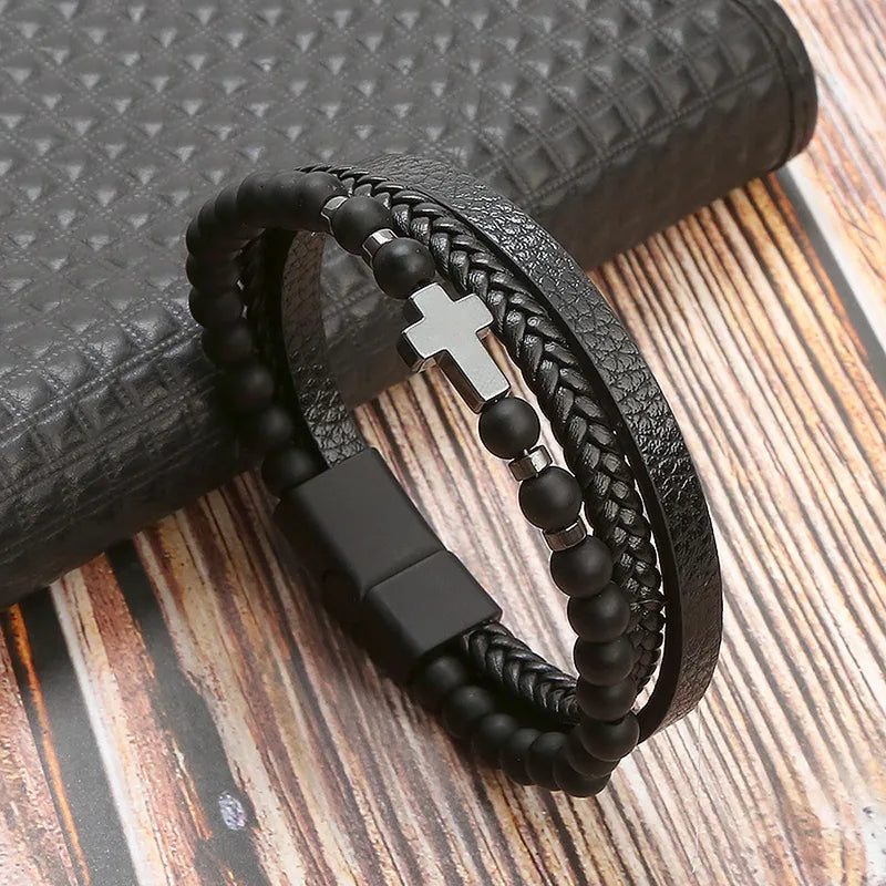Cross Beaded Bracelet