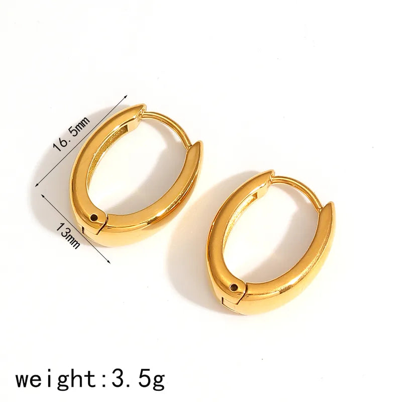 Hinged Back 18K Gold Hoop Earrings