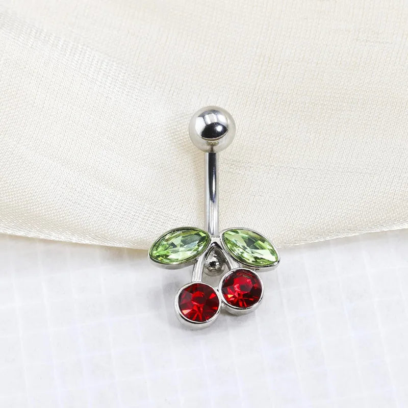 Cherry Gem Belly Ring