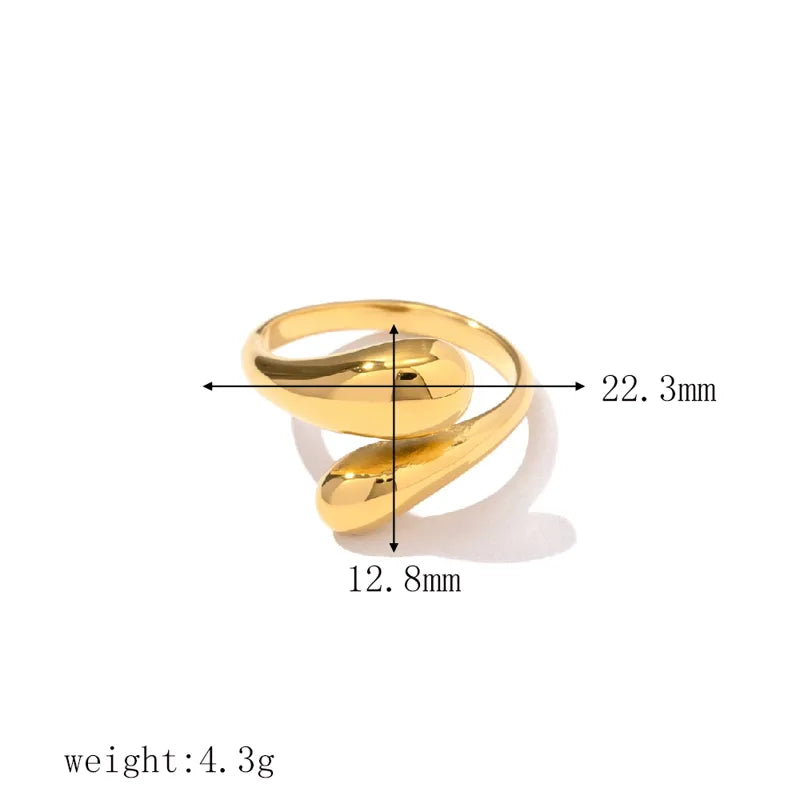 Gold Boho Hugging Silhouette Ring