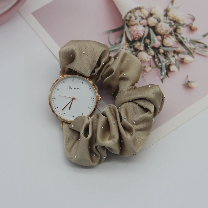 Scrunchie Rhinestone Boho Watch