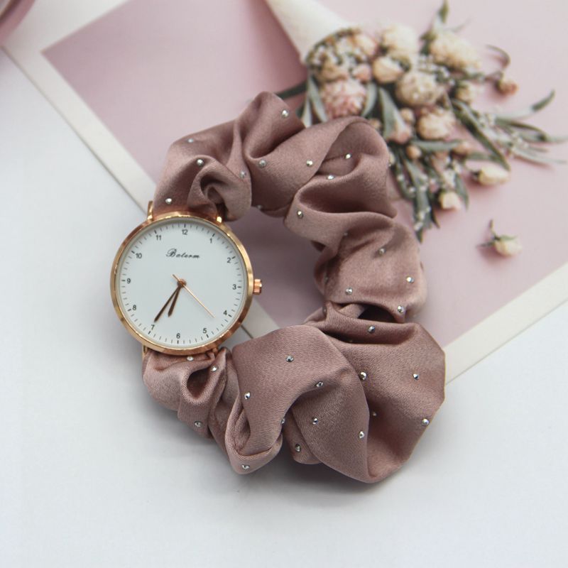 Scrunchie Rhinestone Boho Watch