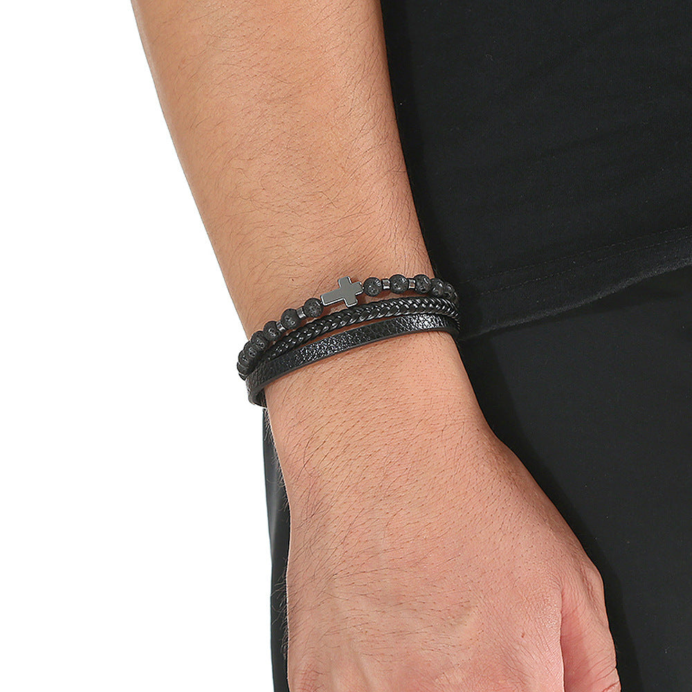 Cross Beaded Bracelet