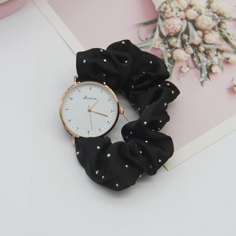 Scrunchie Rhinestone Boho Watch