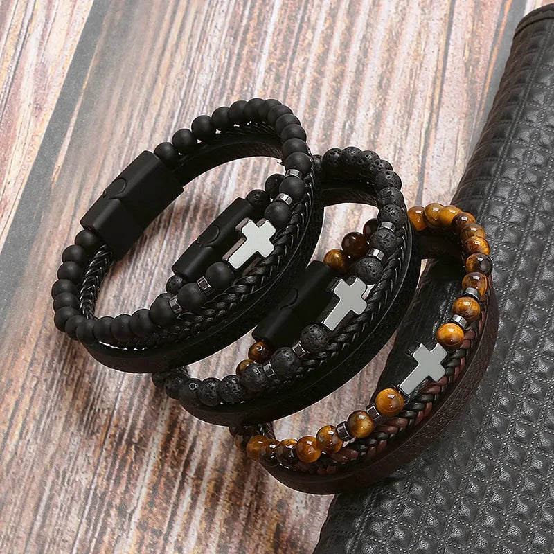Cross Beaded Bracelet