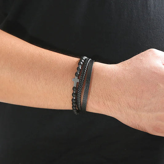 Cross Beaded Bracelet