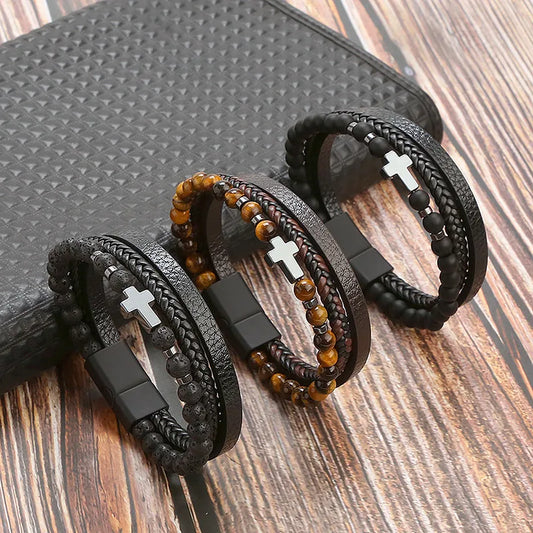 Cross Beaded Bracelet