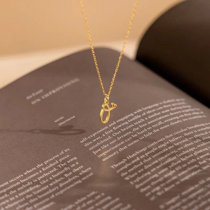 Golden Affection Initial Necklace