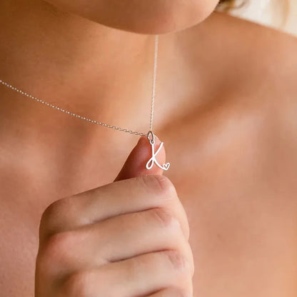 Golden Affection Initial Necklace