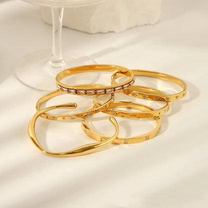 Celestial Stack Gold Bangles